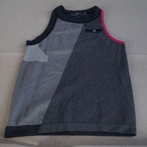 Adidas by Stella McCartney Top Womens M Gray Pink Tank Stretchy Active Tennis